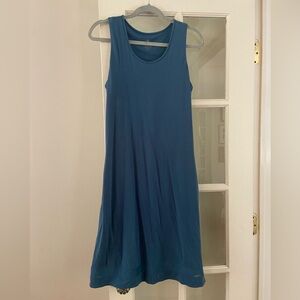 Blue dress, built in bra, soft fabric, small